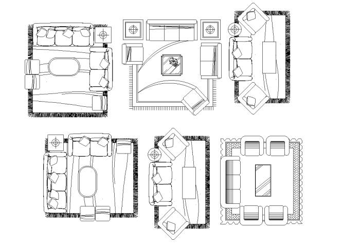 Desain ruang tamu dwg